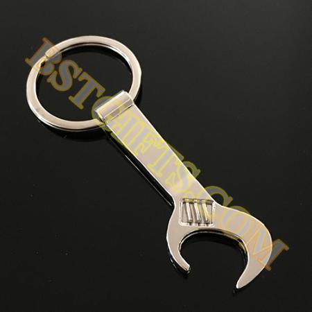 wrench bottle opener customized logo keychain promotional gifts